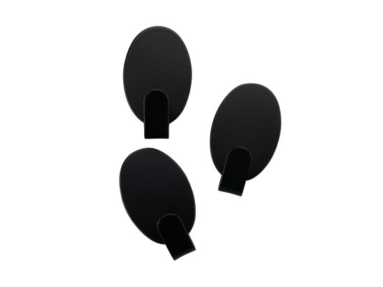Háčky oválné 4,1cm inox black 61445