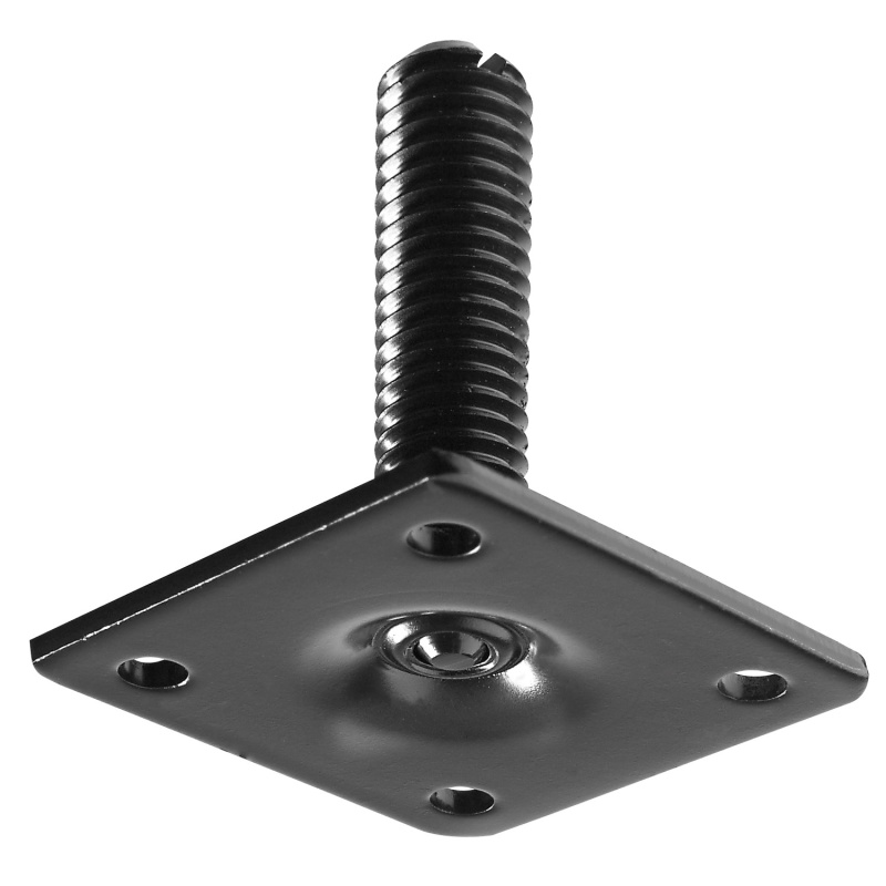 Hettich Montážní destička se závitem M10 x 90 mm x 90 mm černá