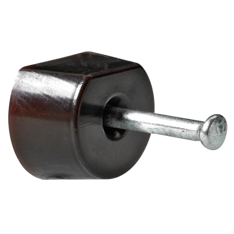 Hettich Podpěrka polic s ocelovým trnem, 14,5 × 7,5 mm, plast/ocel, hnědá, 20 ks