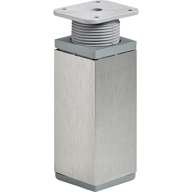 Hettich Nábytková noha 100-115 mm x 40 mm x 40 mm ocel vzhled nerezu, 1 ks