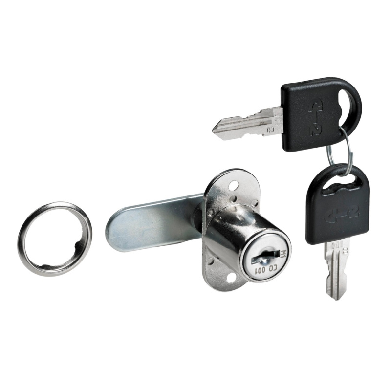 Hettich Nábytkový zámek s cylindrickou vložkou, 2 klíče, poniklovaný, 18 mm