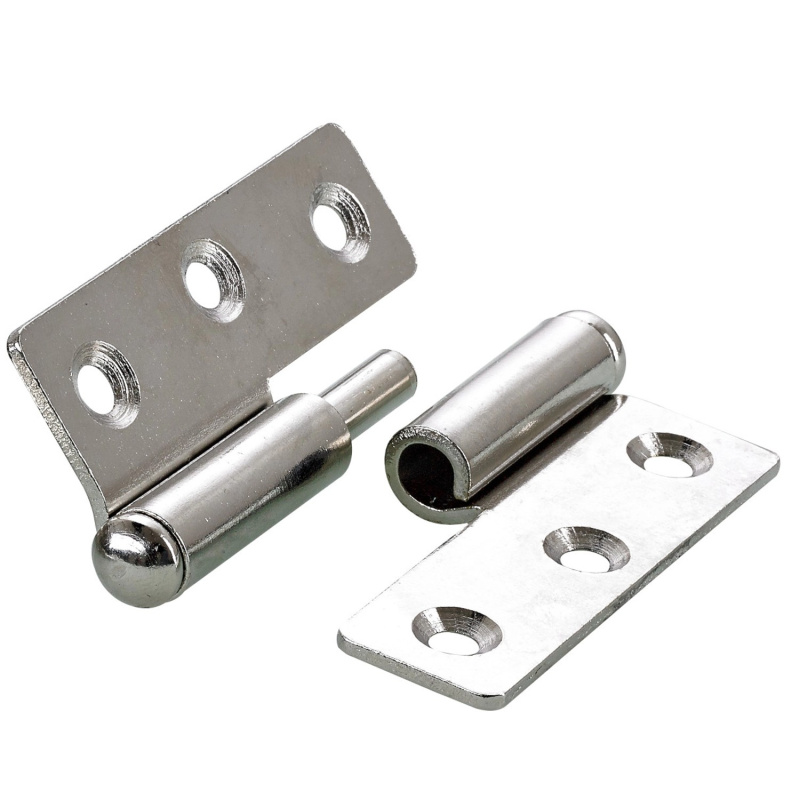 Hettich Nábytkový závěs tupý, levý, poniklovaný, 2 ks, 50 x 40 x 1,5 mm