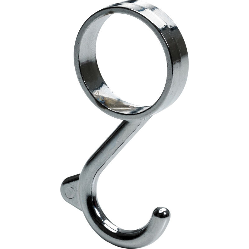 Hettich Háčky na šatní tyč, pochromovaný zinek, pr. 25 mm, 2 ks