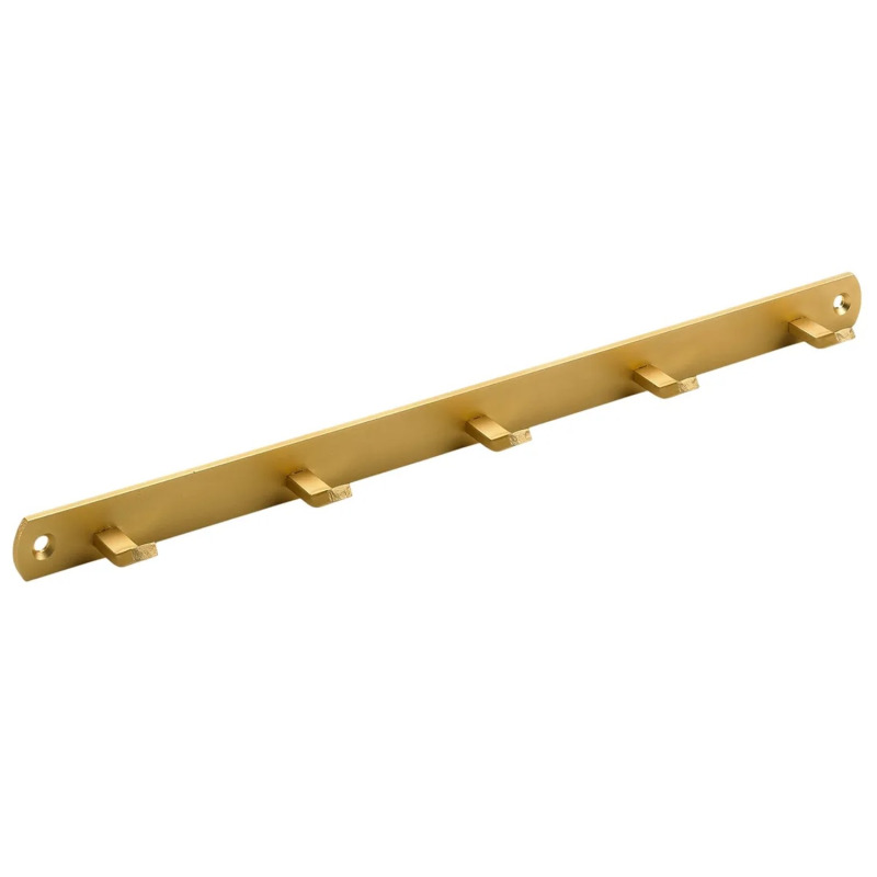 Hettich Věšáková lišta Budget s 5 háky, zlatá, 340 x 20 x 30 mm