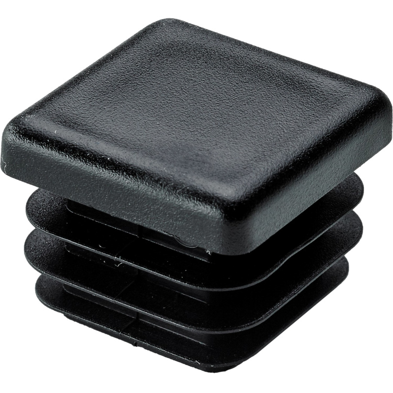 Hettich Kluzák k zasunutí do čtverhranné trubky plast černý 20 x 20 mm, 4 ks