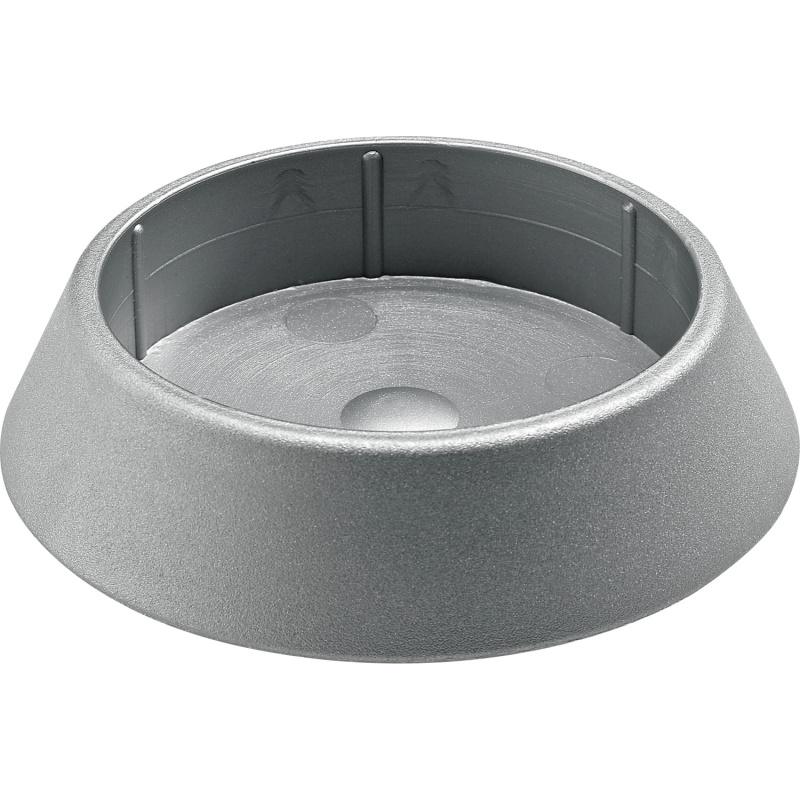 Hettich Plastová krytka nábytkových noh, stříbrná, pr. 60 mm