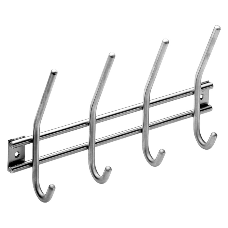 Hettich Věšáková lišta 4 háky nerez