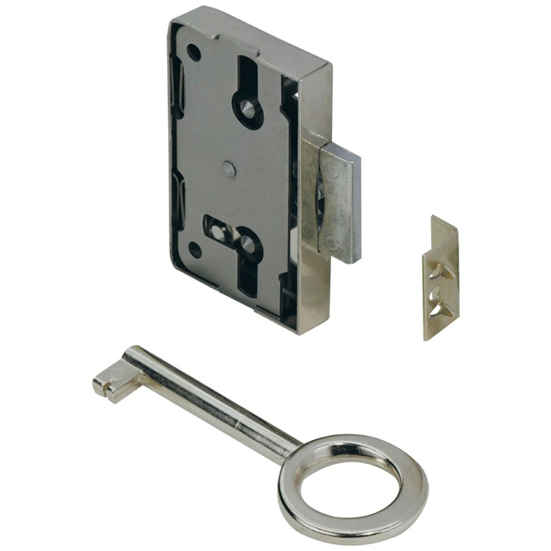 Hettich Západkový zámek 60 mm x 48 mm x 8,7 mm poniklovaná ocel