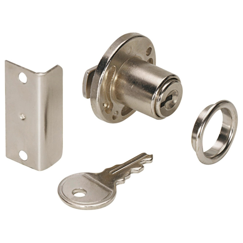 Cylindrický zámek s otočnou závorou ocel poniklovaný