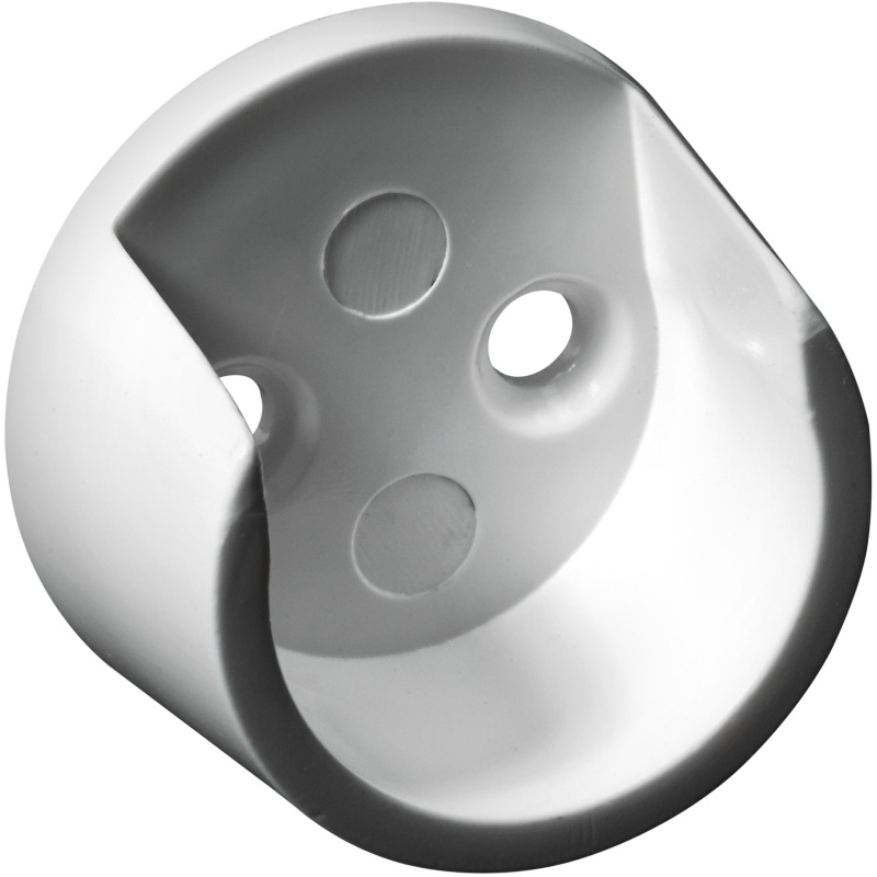 Hettich Podpěra kulatých šatních tyčí, bílá, pr. 20 mm, 2 ks