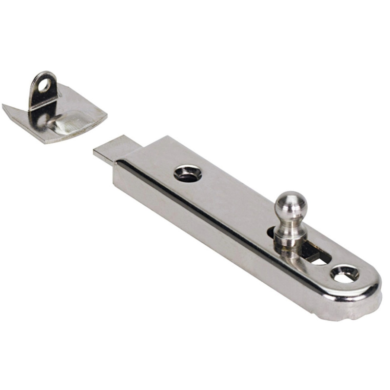 Skříňová zástrčka rovná, 70 mm, poniklovaná, 2 ks