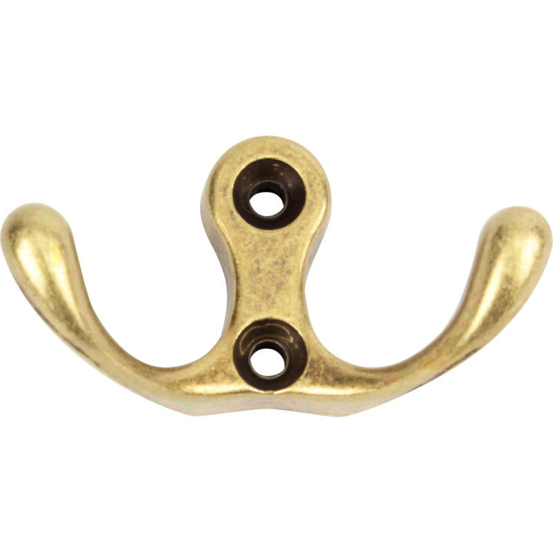 Hettich Nástěnný háček na kabáty Classic 8, zinek pomosazený b., 58 x 31 x 29 mm