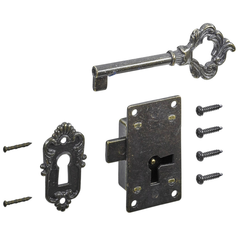 Hettich Nábytkový zámek Antique 1, 54 x 29 x 10 mm