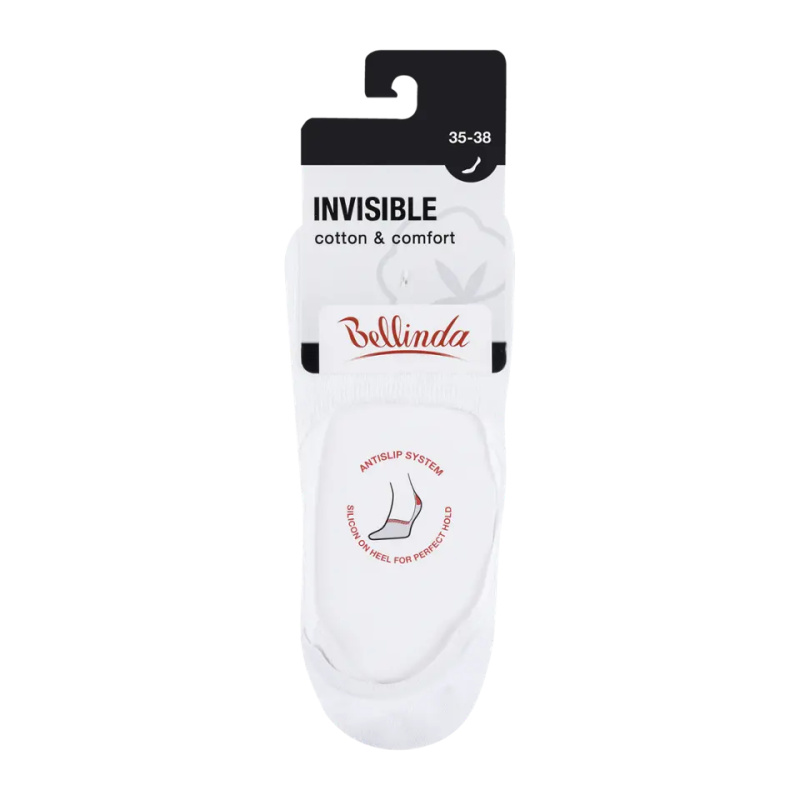 Bellinda INVISIBLE vel. 35/38 dámské a pánské nízké ponožky 1 pár bílé