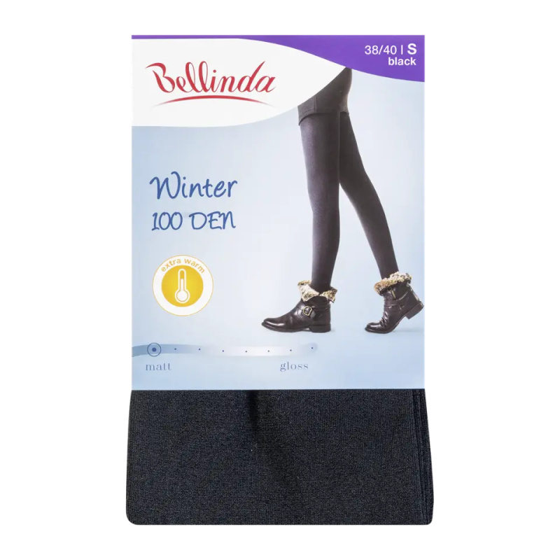 Bellinda Winter 100 DEN vel. 40 dámské teplé punčochové kalhoty černé