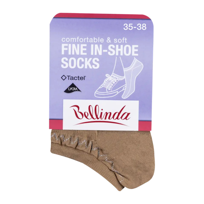 Bellinda FINE IN-SHOE vel. 35/38 dámské kotníkové ponožky 1 pár tělové