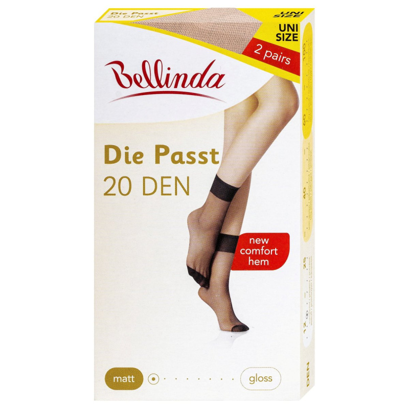 Bellinda Silonkové ponožky DIE PASST, tělové, vel. UNI, 2 ks
