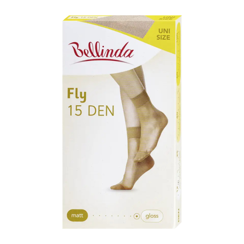 Dámské silonkové ponožky FLY SOCKS 15 DEN Almond - BELLINDA UNI almond