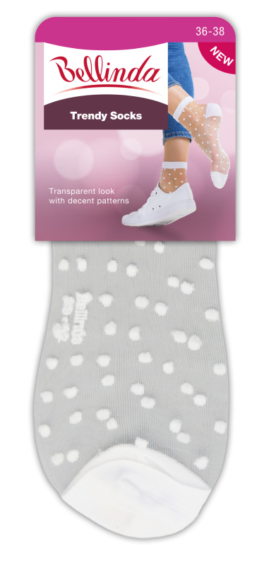 Silonkové ponožky TRENDY SOCKS bílé - BELLINDA  35-38