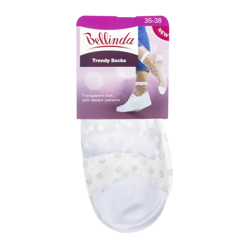 Silonkové ponožky TRENDY SOCKS bílé - BELLINDA  35-38