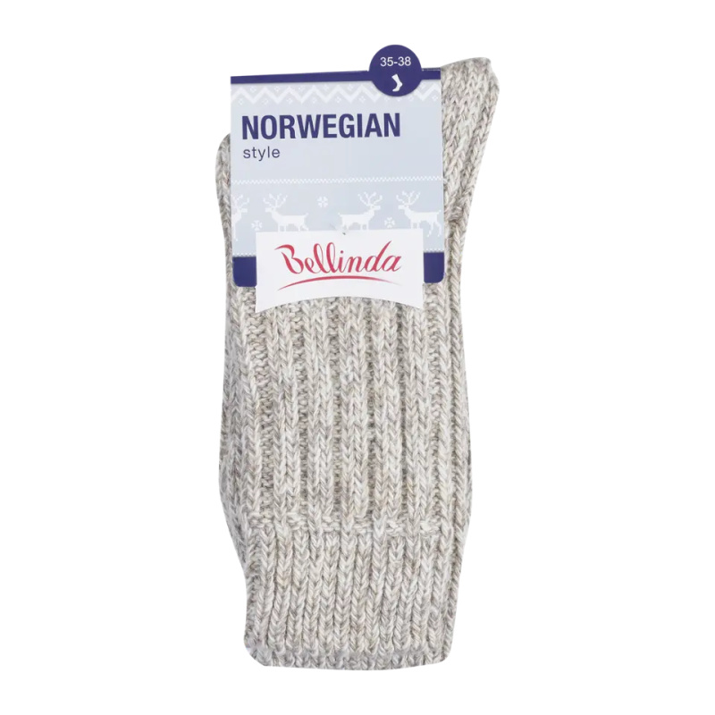 Bellinda NORWEGIAN teplé ponožky vel. 35/38 1 pár béžové