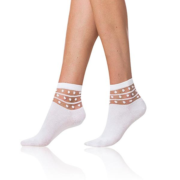 Bellinda TRENDY COTTON vel. 39/42 dámské ponožky 1 pár bílé