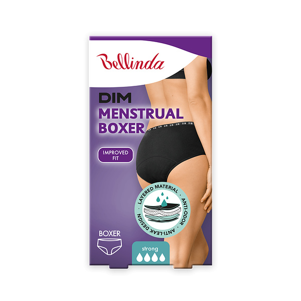 Bellinda Menstruační boxerky strong vel.S 1 ks černé