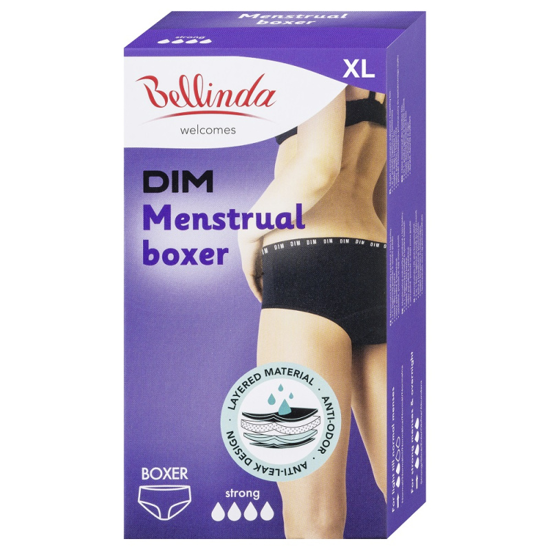 Dámské kalhotky DIM menstruační černé (BU812421-094) XL