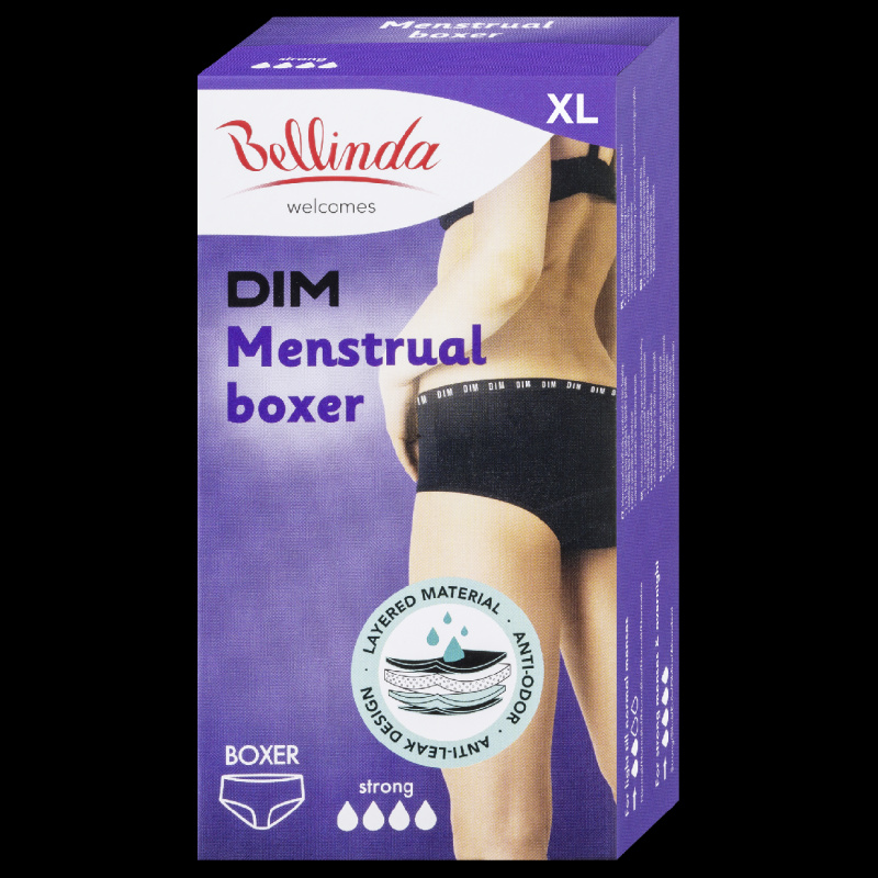 Dámské kalhotky DIM menstruační černé (BU812421-094) XL