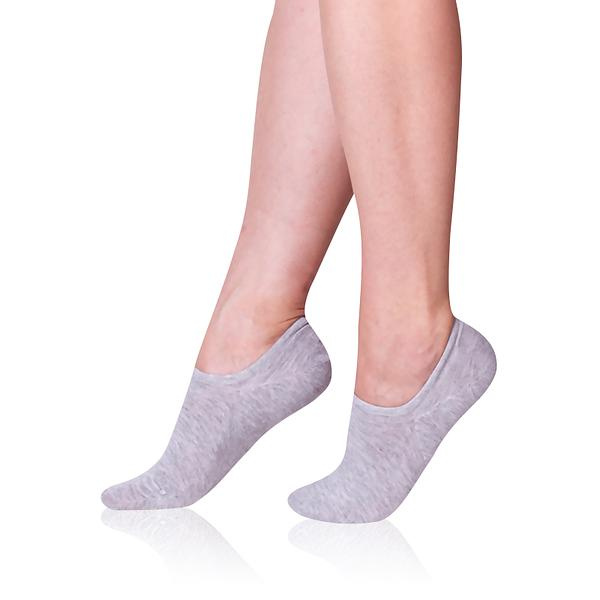 Bellinda Bambus sneaker invisible vel. 35/38 dámské a pánské ponožky 1 pár šedé