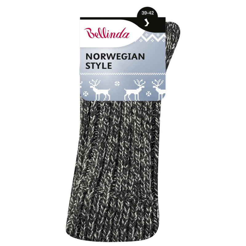 Bellinda NORWEGIAN teplé ponožky vel. 39/42 1 pár černé