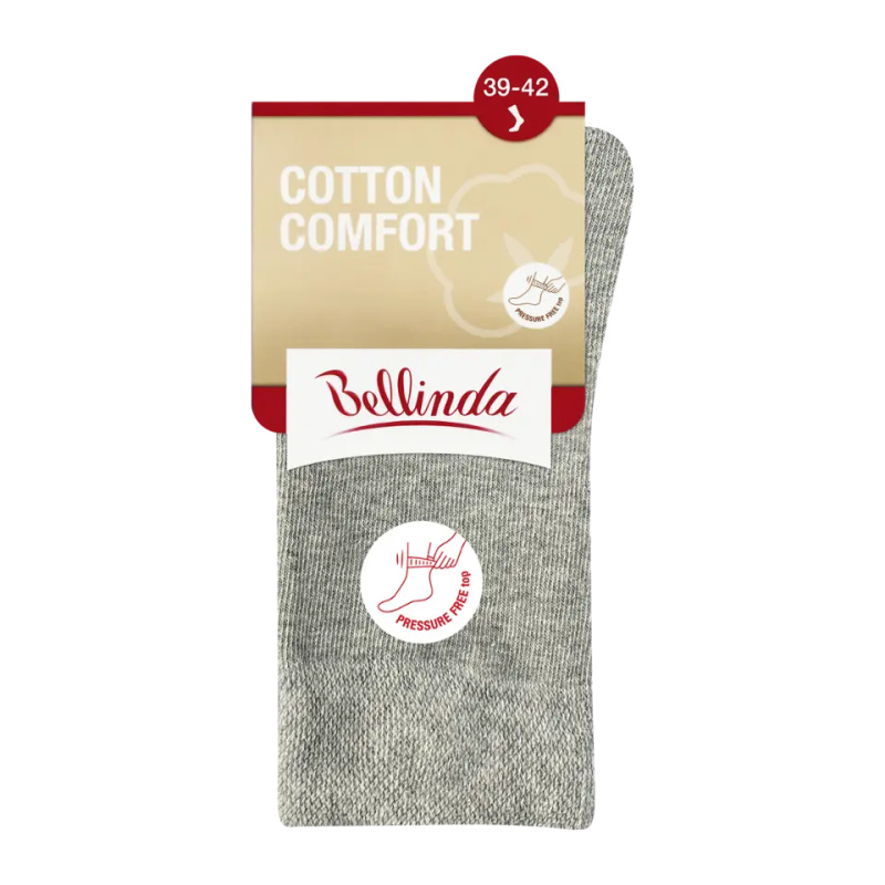 Bellinda Cotton Comfort vel. 39/42 dámské klasické ponožky 1 pár šedé