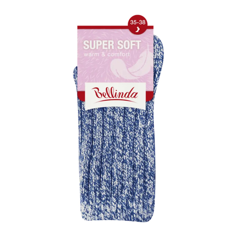 Modré dámské ponožky Bellinda SUPER SOFT SOCKS