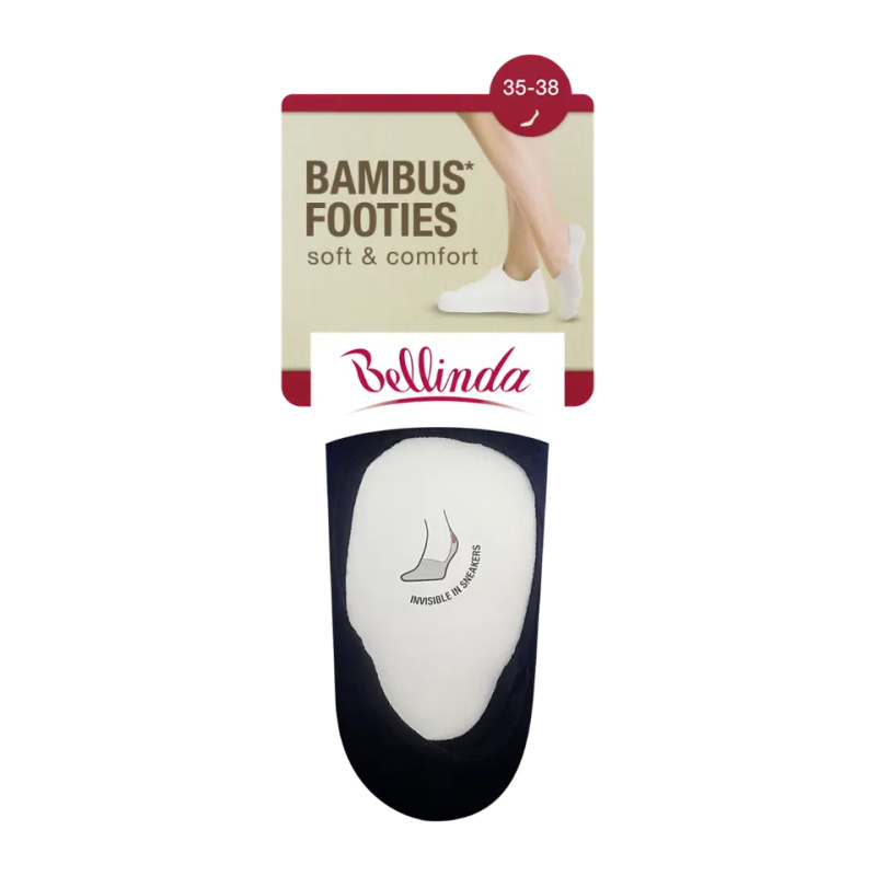 BAMBUS FOOTIES SOCKS - Bambusové velmi nízké dámské ponožky - černá 35 - 38