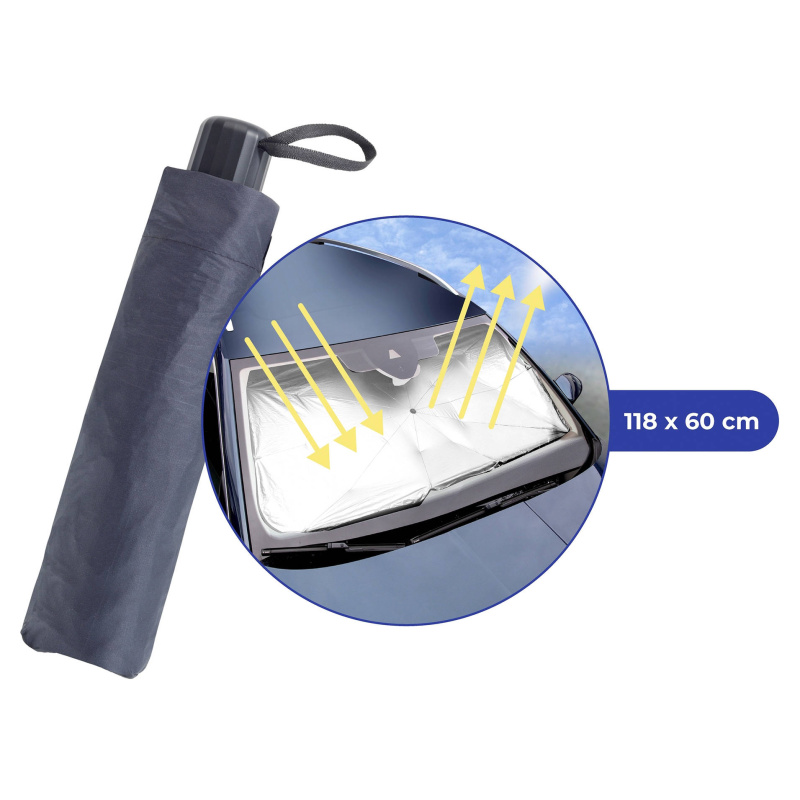 Maximex Sluneční clona do auta, černá, 120 cm černá