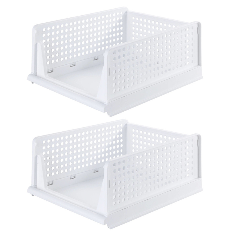 Maximex Sada 2 organizérů na oblečení, 43 x 33,5 x 18,5 cm, bílá bílá