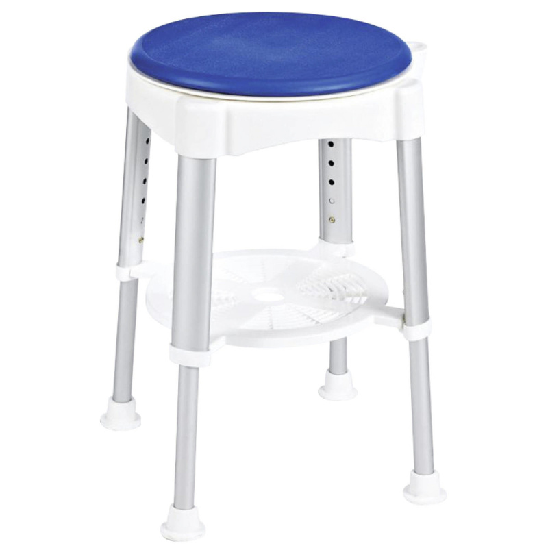 Maximex Sprchová stolička, otočný sedák, výška 41,5-59 cm, bílá bílá