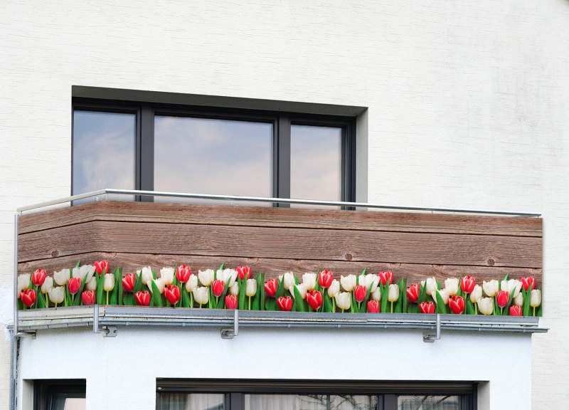 Maximex Balkonový kryt s tulipány, 5 m x 85 cm, vícebarevný vícebarevná