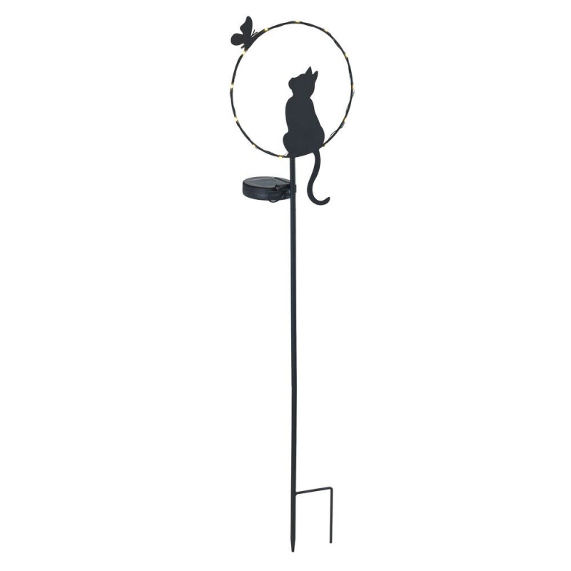 Maximex Zahradní LED lampa kočka, solární napájení, 85 cm černá 108070