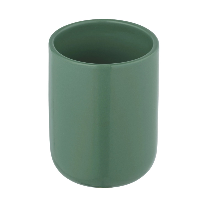 Zelený kelímek na zubní kartačky, keramický, Ø 7,6 cm, Allstar zelená