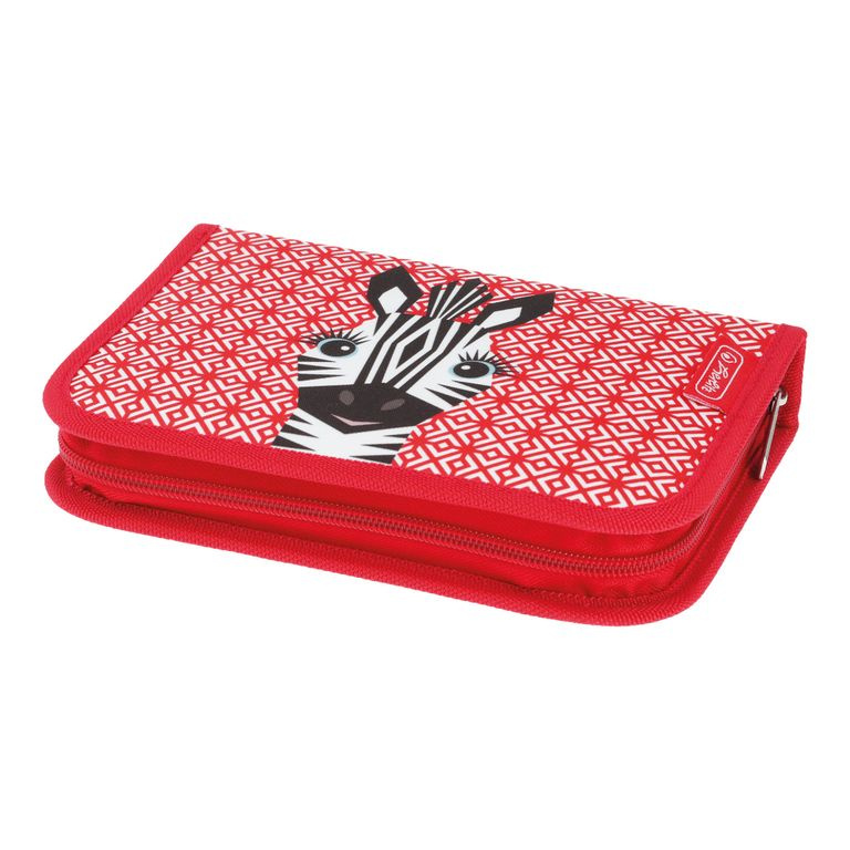 Školní penál Herlitz - Zebra - jednopatrový, plný