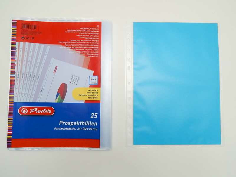 Prospektový obal Herlitz XXL, 220 x 300 mm, 100 my, čirý - 25 ks