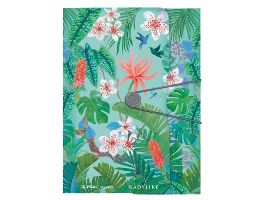 Herlitz Desky s gumou A4 3 klopy Ladylike - Jungle