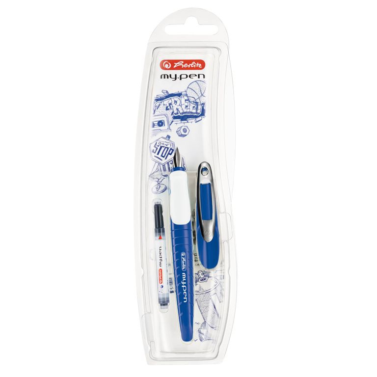 Bombičkové pero Herlitz my.pen - modro-bílé, blistr