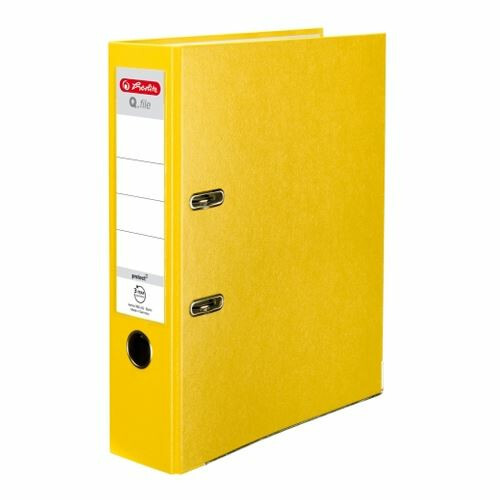 Pořadač A4/8cm pákový Herlitz Q.file protect - žlutý