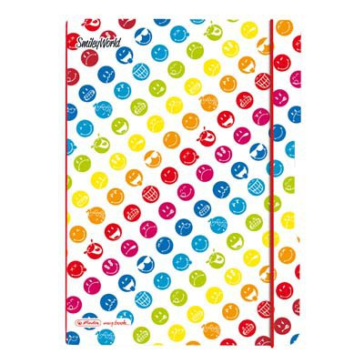 Sešit my.book flex A4/40ls linka+40ls čtvereček PP desky - SmileyWorld Rainbow