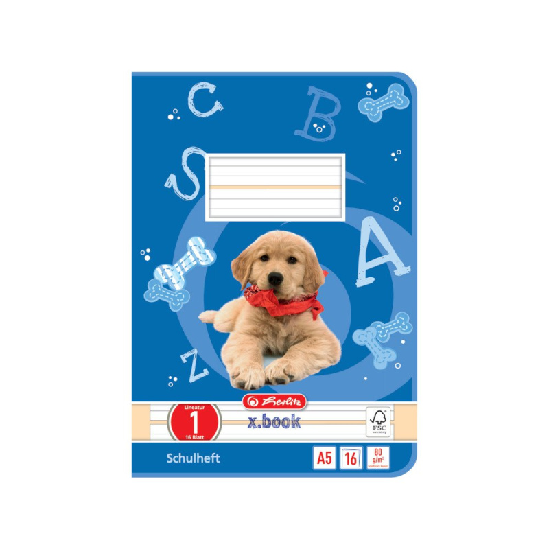 Sešit školní Herlitz A5/16 listů, lineatura 01