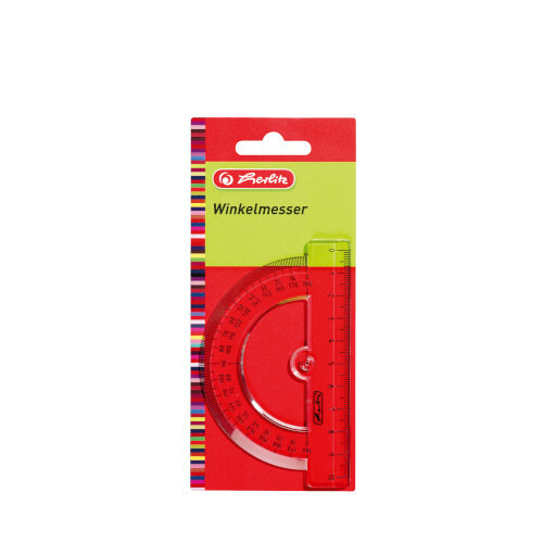 Herlitz Úhloměr 10 cm, plastový - čirý