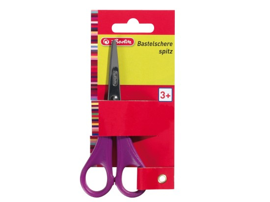 Herlitz Nůžky špičaté 13 cm, mix barev