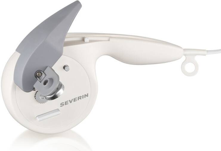 Elektrický otvírač Severin DO 3854 / magnetický držák víka / 25 W / šedá / bílá Varianta: ivi1